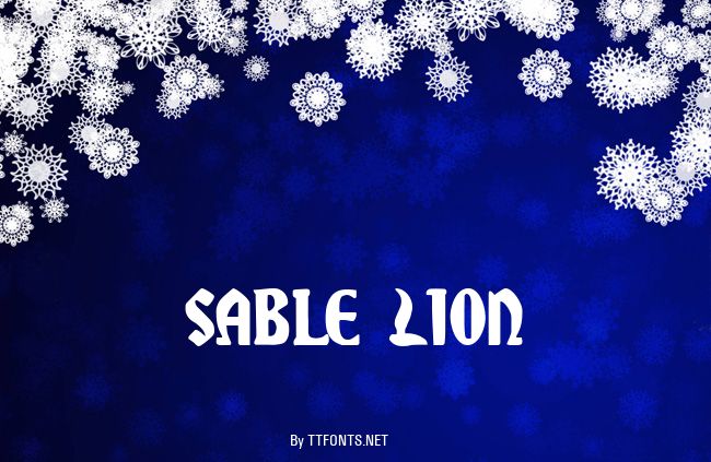 Sable Lion example